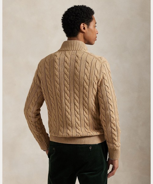 Tangent 　RALPH LAUREN ケーブルニット ケーブルニット コットン クォータージップ セーター（ニット/セーター