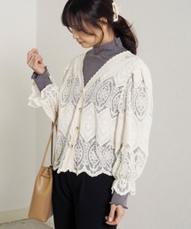 Crisp yours | 【WEB限定】パフスリーブレースブラウス(シャツ/ブラウス)