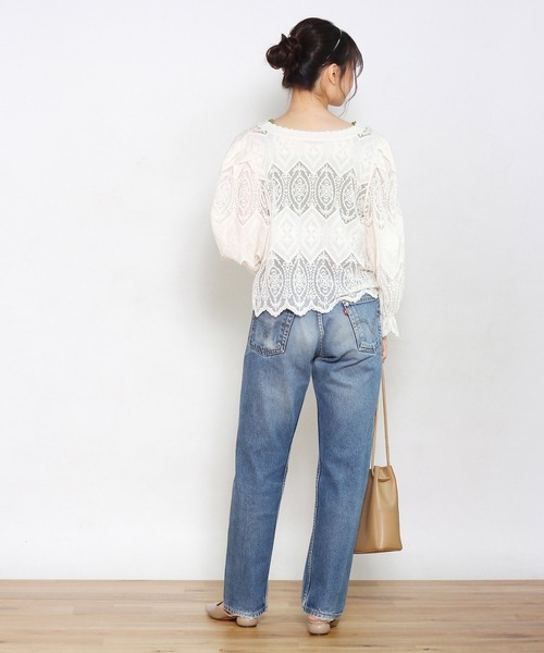 Crisp yours（クリスプユアーズ）の「【WEB限定】パフスリーブレースブラウス（シャツ/ブラウス・レディース・アイボリー・FREE）」の21枚目の写真