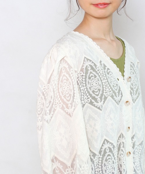 Crisp yours（クリスプユアーズ）の「【WEB限定】パフスリーブレースブラウス（シャツ/ブラウス・レディース・アイボリー・FREE）」の18枚目の写真