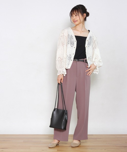 Crisp yours（クリスプユアーズ）の「【WEB限定】パフスリーブレースブラウス（シャツ/ブラウス・レディース・アイボリー・FREE）」の17枚目の写真