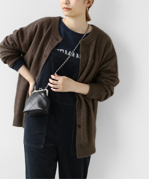 JOURNAL STANDARD relume（ジャーナルスタンダード　レリューム）の「フォックスウールクルーネックカーディガン◆（カーディガン/ボレロ・レディース・ブルー/ブラウン/ナチュラル・FREE）」の2枚目の写真