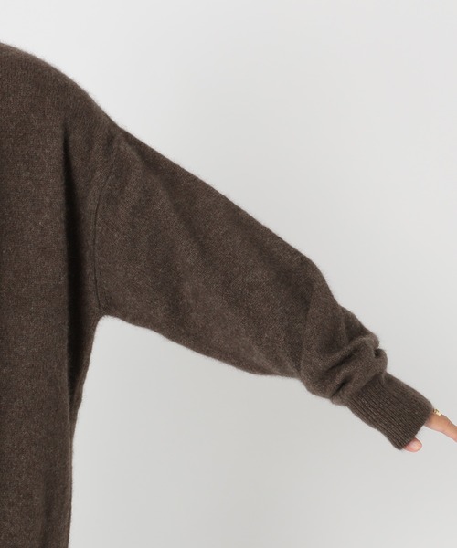JOURNAL STANDARD relume（ジャーナルスタンダード　レリューム）の「フォックスウールクルーネックカーディガン◆（カーディガン/ボレロ・レディース・ブルー/ブラウン/ナチュラル・FREE）」の4枚目の写真