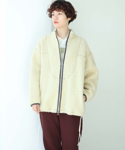 nitca（ニトカ）の「シャギーニット スタンドジップアップブルゾン