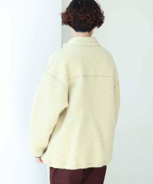 nitca(ニトカ)の「シャギーニット スタンドジップアップブルゾン(ブルゾン・レディース・チャコールグレー/キナリ・FREE)」の12枚目の写真