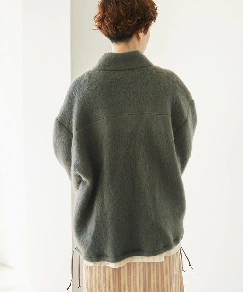 nitca(ニトカ)の「シャギーニット スタンドジップアップブルゾン(ブルゾン・レディース・チャコールグレー/キナリ・FREE)」の20枚目の写真