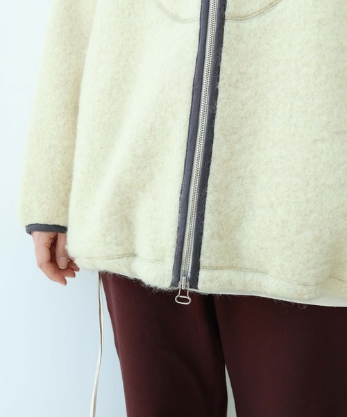 nitca(ニトカ)の「シャギーニット スタンドジップアップブルゾン(ブルゾン・レディース・チャコールグレー/キナリ・FREE)」の19枚目の写真