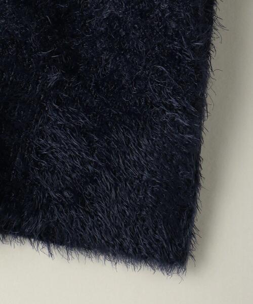 ASTRAET（アストラット）の「＜ASTRAET（アストラット）＞7G シャギー Vネック カーディガン（カーディガン/ボレロ・レディース・ライトブルー/ネイビー/イエロー・FREE）」の7枚目の写真