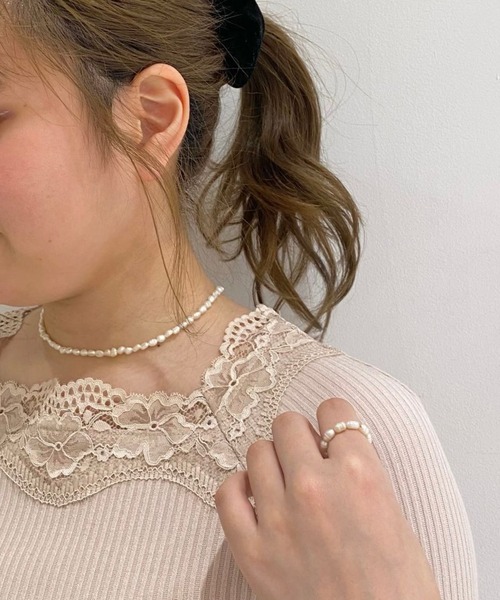 flower（フラワー）の「フェミニンパールリング（リング・レディース・ホワイト・FREE）」の7枚目の写真