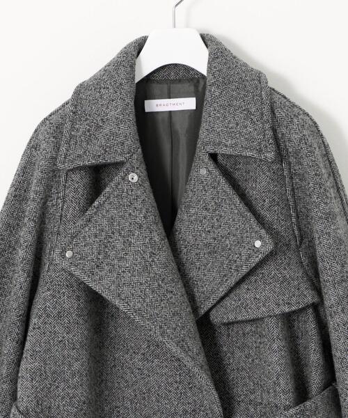BRACTMENT(ブラクトメント)の「<BRACTMENT(ブラクトメント)>BM ヘリンボーン W トレンチコート(その他アウター・レディース・ブラック・38/36)」の12枚目の写真