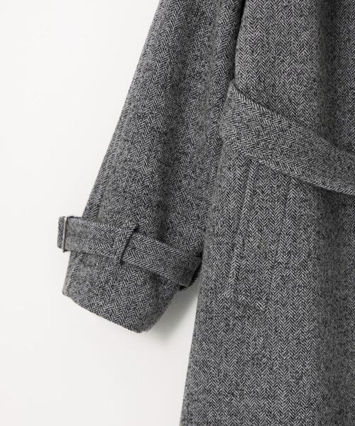 BRACTMENT(ブラクトメント)の「<BRACTMENT(ブラクトメント)>BM ヘリンボーン W トレンチコート(その他アウター・レディース・ブラック・38/36)」の2枚目の写真