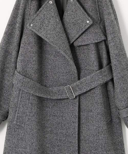 BRACTMENT(ブラクトメント)の「<BRACTMENT(ブラクトメント)>BM ヘリンボーン W トレンチコート(その他アウター・レディース・ブラック・38/36)」の5枚目の写真