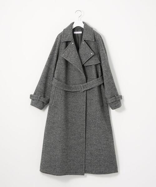 BRACTMENT(ブラクトメント)の「<BRACTMENT(ブラクトメント)>BM ヘリンボーン W トレンチコート(その他アウター・レディース・ブラック・38/36)」の11枚目の写真