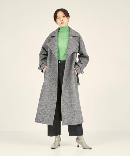 BRACTMENT(ブラクトメント)の「<BRACTMENT(ブラクトメント)>BM ヘリンボーン W トレンチコート(その他アウター・レディース・ブラック・38/36)」の13枚目の写真