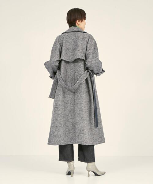 BRACTMENT(ブラクトメント)の「<BRACTMENT(ブラクトメント)>BM ヘリンボーン W トレンチコート(その他アウター・レディース・ブラック・38/36)」の8枚目の写真
