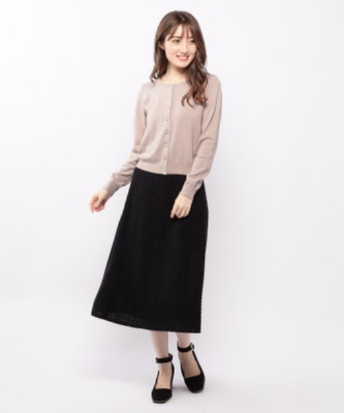 MISCH MASCH(ミッシュマッシュ)の「ベーシックビジュー釦カーデ(カーディガン/ボレロ・レディース・グリーン/ピンク/ベージュ/ブラック/ボルドー/ホワイト・MEDIUM)」の9枚目の写真