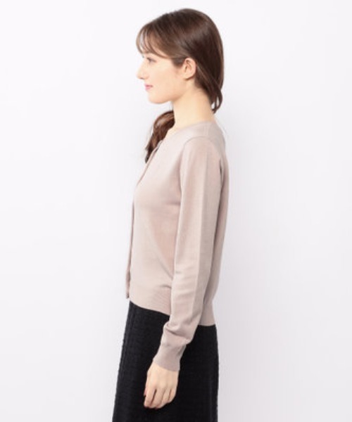 MISCH MASCH(ミッシュマッシュ)の「ベーシックビジュー釦カーデ(カーディガン/ボレロ・レディース・グリーン/ピンク/ベージュ/ブラック/ボルドー/ホワイト・MEDIUM)」の10枚目の写真