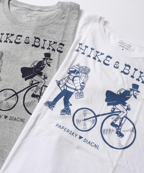 PAPERSKY(ペーパースカイ)の「PAPERSKY ペーパースカイ HIKE & BIKE T WH ハイク アンド バイク Tシャツ ホワイト(Tシャツ/カットソー・メンズ・ホワイト・M/L/XS)」の5枚目の写真