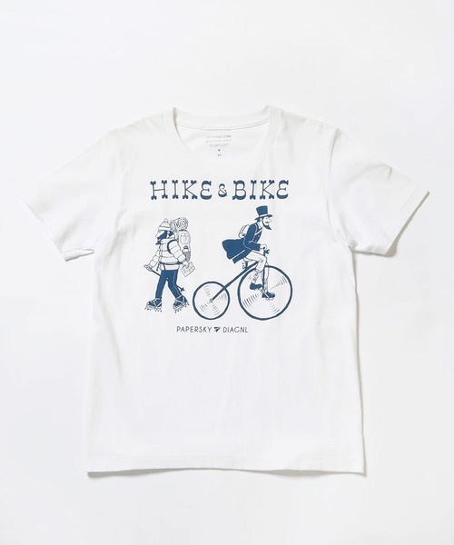 PAPERSKY(ペーパースカイ)の「PAPERSKY ペーパースカイ HIKE & BIKE T WH ハイク アンド バイク Tシャツ ホワイト(Tシャツ/カットソー・メンズ・ホワイト・M/L/XS)」の4枚目の写真