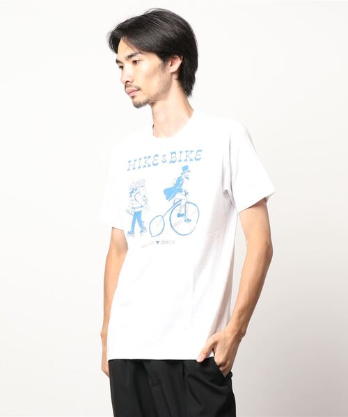 PAPERSKY(ペーパースカイ)の「PAPERSKY ペーパースカイ HIKE & BIKE T WH ハイク アンド バイク Tシャツ ホワイト(Tシャツ/カットソー・メンズ・ホワイト・M/L/XS)」の7枚目の写真