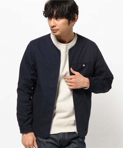 WEGO（ウィゴー）の「WEGO/ノーカラージャケット（ノーカラージャケット・メンズ・ホワイト/ネイビー・LARGE/MEDIUM）」の14枚目の写真