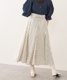 natural couture | バックレースアップストライプレディスカート(スカート)