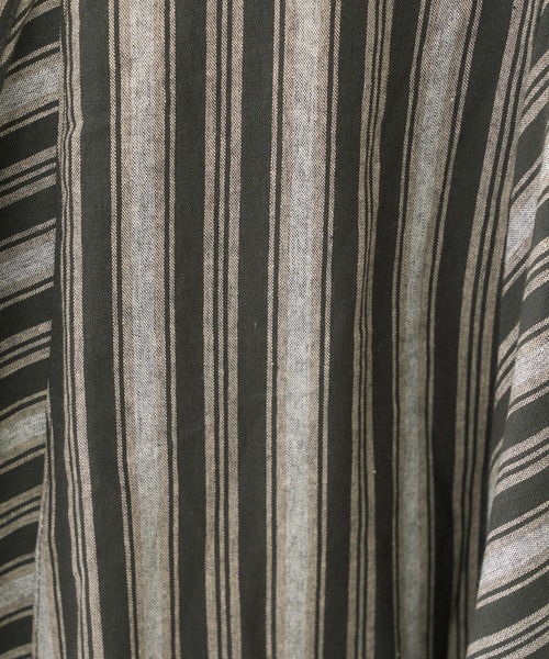 natural couture（ナチュラルクチュール）の「バックレースアップストライプレディスカート（スカート・レディース・アイボリー/ブラック系/ピンク系・FREE）」の6枚目の写真