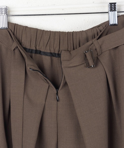 me+em select（ミームセレクト）の「★レイヤードプリーツタックワイドスラックス【ストラップベルトSET】（スラックス・レディース・グレー/ブラック/ブラウン/ベージュ/チャコールグレー・FREE）」の20枚目の写真