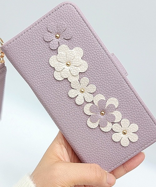 【アキアカネ】レースミニポーチ　携帯カバー　スマホカバー　デジカメ　さえら　花柄 アキアカネ】レースミニポーチ 携帯カバー スマホカバー
