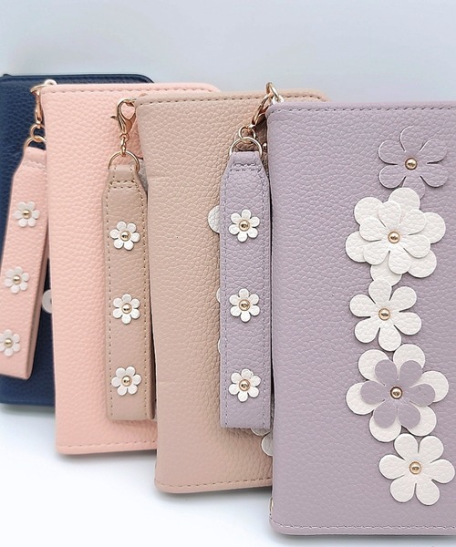【アキアカネ】レースミニポーチ　携帯カバー　スマホカバー　デジカメ　さえら　花柄 アキアカネ】レースミニポーチ 携帯カバー スマホカバー