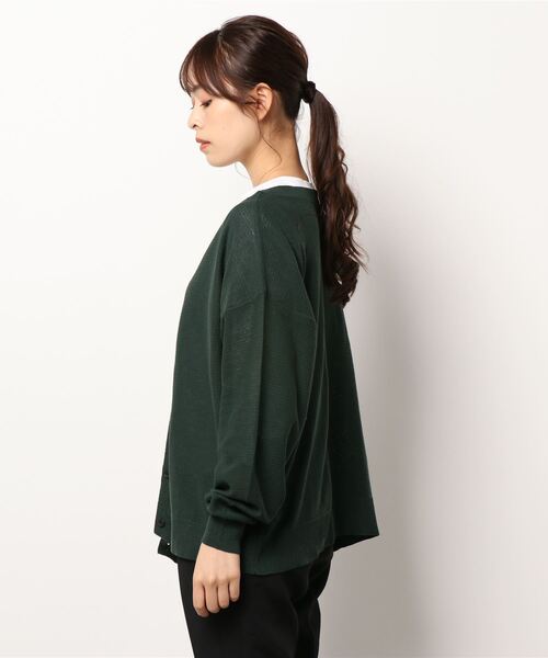 Samansa Mos2（サマンサ モスモス）の「前後着ゆるカーディガン（カーディガン/ボレロ・レディース・ブラック/ベージュ/レッド/グリーン・ﾌﾘ-）」の5枚目の写真