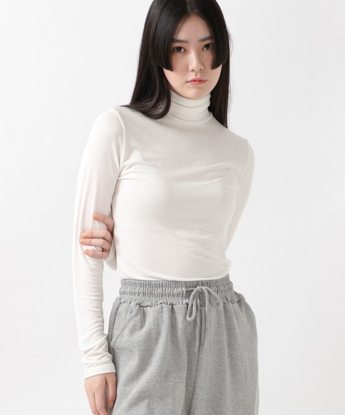 ALAND（エーランド）の「3.3Field Trip／BASICタートル  2239285（Tシャツ/カットソー・レディース・ブラック/グレー/アイボリー・FREE）」の3枚目の写真