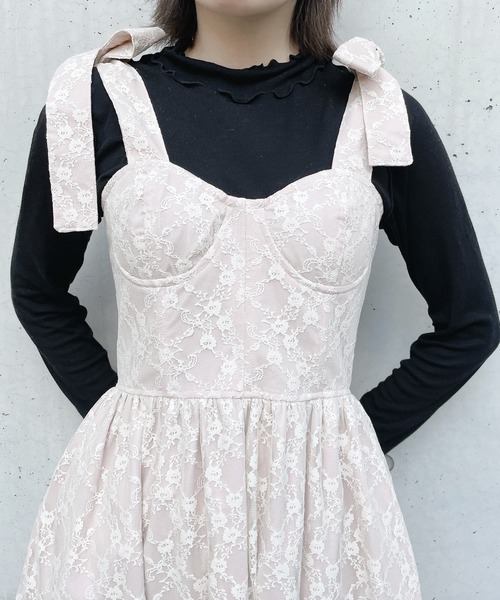 lilLilly(リルリリー)の「レースリボンビスチェドレス(ワンピース・レディース・ホワイト/ブラック/ブルー/ピンク・FREE)」の21枚目の写真