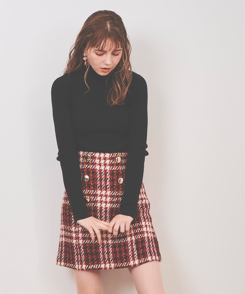 31 Sons de mode（トランテアン　ソン　ドゥ　モード）の「チェック台形スカート（スカート・レディース・レッド/オフホワイト・38/36）」の8枚目の写真