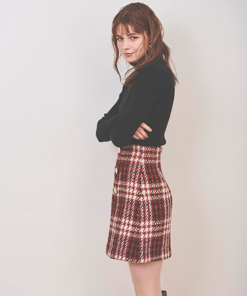 31 Sons de mode（トランテアン　ソン　ドゥ　モード）の「チェック台形スカート（スカート・レディース・レッド/オフホワイト・38/36）」の10枚目の写真
