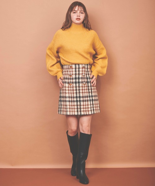 31 Sons de mode（トランテアン　ソン　ドゥ　モード）の「チェック台形スカート（スカート・レディース・レッド/オフホワイト・38/36）」の5枚目の写真