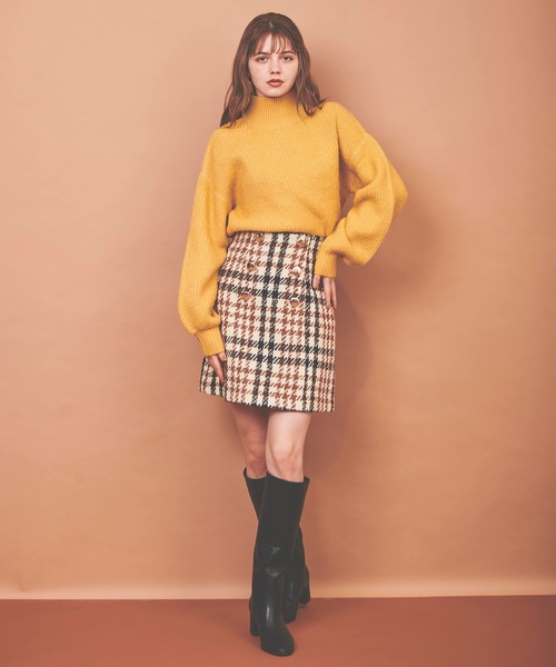31 Sons de mode（トランテアン　ソン　ドゥ　モード）の「チェック台形スカート（スカート・レディース・レッド/オフホワイト・38/36）」の6枚目の写真