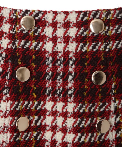 31 Sons de mode（トランテアン　ソン　ドゥ　モード）の「チェック台形スカート（スカート・レディース・レッド/オフホワイト・38/36）」の18枚目の写真