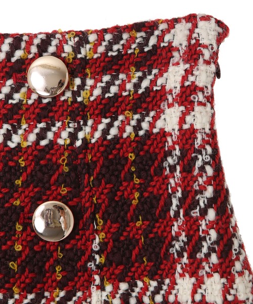 31 Sons de mode（トランテアン　ソン　ドゥ　モード）の「チェック台形スカート（スカート・レディース・レッド/オフホワイト・38/36）」の19枚目の写真