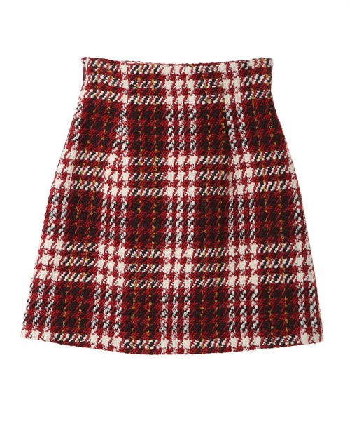 31 Sons de mode（トランテアン　ソン　ドゥ　モード）の「チェック台形スカート（スカート・レディース・レッド/オフホワイト・38/36）」の22枚目の写真