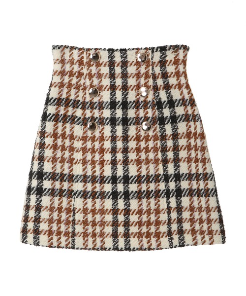 31 Sons de mode（トランテアン　ソン　ドゥ　モード）の「チェック台形スカート（スカート・レディース・レッド/オフホワイト・38/36）」の16枚目の写真