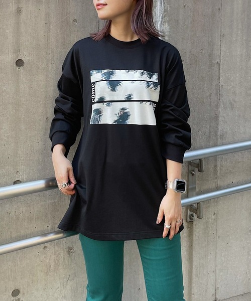 PAGEBOY(ページボーイ)の「ミラージュフォトロンT(Tシャツ/カットソー・レディース・オフホワイト/ブラック/ブラウン・FREE)」の3枚目の写真