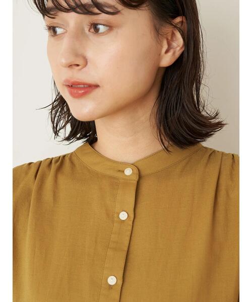 earth music&ecology（アースミュージックアンドエコロジー）の「ギャザーブラウス ＊（シャツ/ブラウス・レディース・ブラック/グリーン/アイボリー/マスタード・FREE）」の15枚目の写真