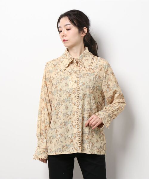 aimoha（アイモハ）の「花柄ブラウス（シャツ/ブラウス・レディース・イエロー・LARGE/MEDIUM/SMALL）」の4枚目の写真