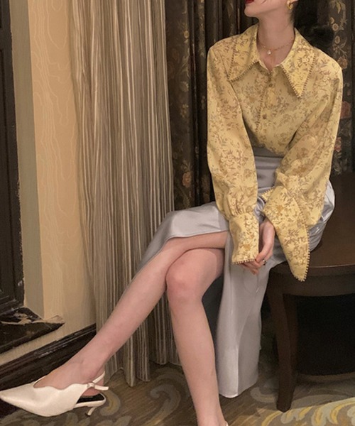 aimoha（アイモハ）の「花柄ブラウス（シャツ/ブラウス・レディース・イエロー・LARGE/MEDIUM/SMALL）」の7枚目の写真