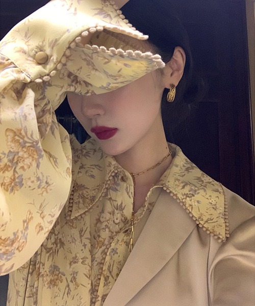 aimoha（アイモハ）の「花柄ブラウス（シャツ/ブラウス・レディース・イエロー・LARGE/MEDIUM/SMALL）」の5枚目の写真