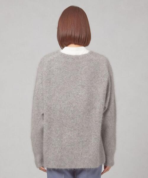 closet story（クローゼットストーリー）の「＜closet story（クローゼットストーリー）＞フワフワ ノーボタンカーディガン（カーディガン/ボレロ・レディース・ライトグレー/ブラウン・FREE）」の5枚目の写真