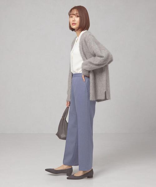 closet story（クローゼットストーリー）の「＜closet story（クローゼットストーリー）＞フワフワ ノーボタンカーディガン（カーディガン/ボレロ・レディース・ライトグレー/ブラウン・FREE）」の7枚目の写真