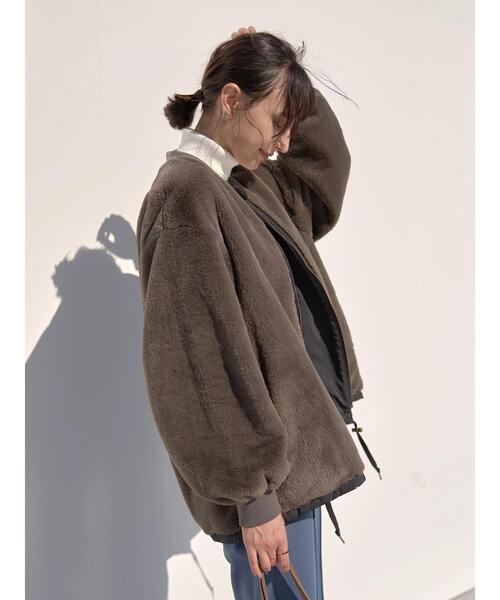 earth music&ecology（アースミュージックアンドエコロジー）の「リバーシブルMA-1*（MA-1・レディース・ブラック/ベージュ/カーキ・M/L）」の13枚目の写真