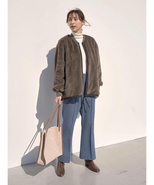 earth music&ecology（アースミュージックアンドエコロジー）の「リバーシブルMA-1*（MA-1・レディース・ブラック/ベージュ/カーキ・M/L）」の14枚目の写真